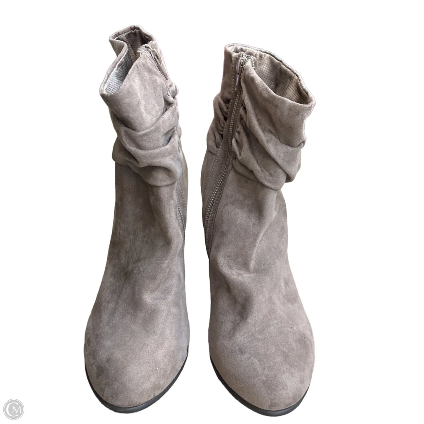 Boots Ankle Heels By Cmf In Brown, Size: 8.5