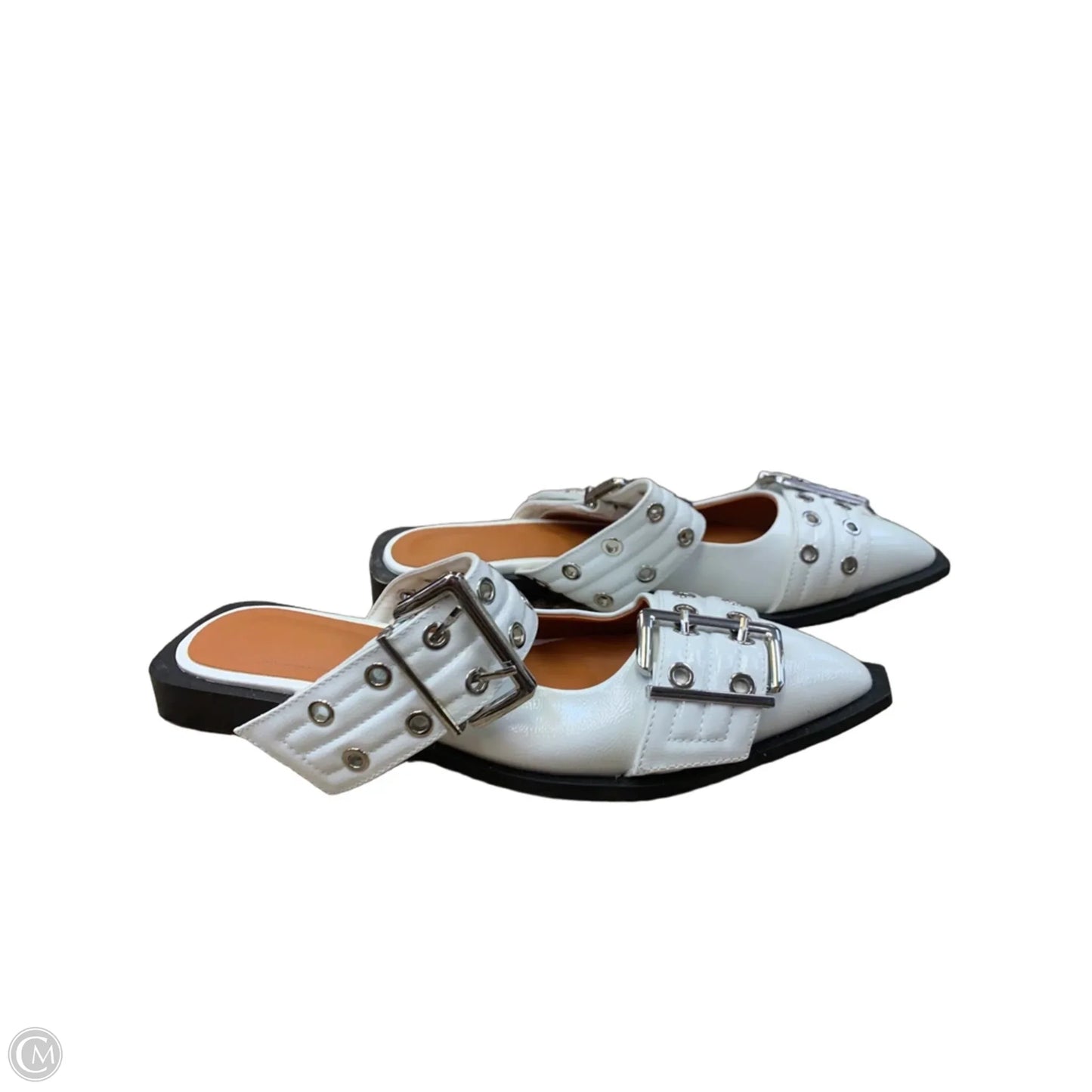 Shoes Flats By Cmf In Black & White, Size: 9