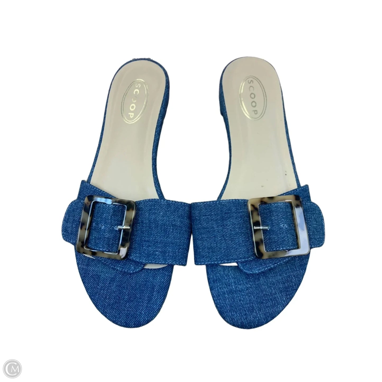 Sandals Flats By Scoop In Blue, Size: 9