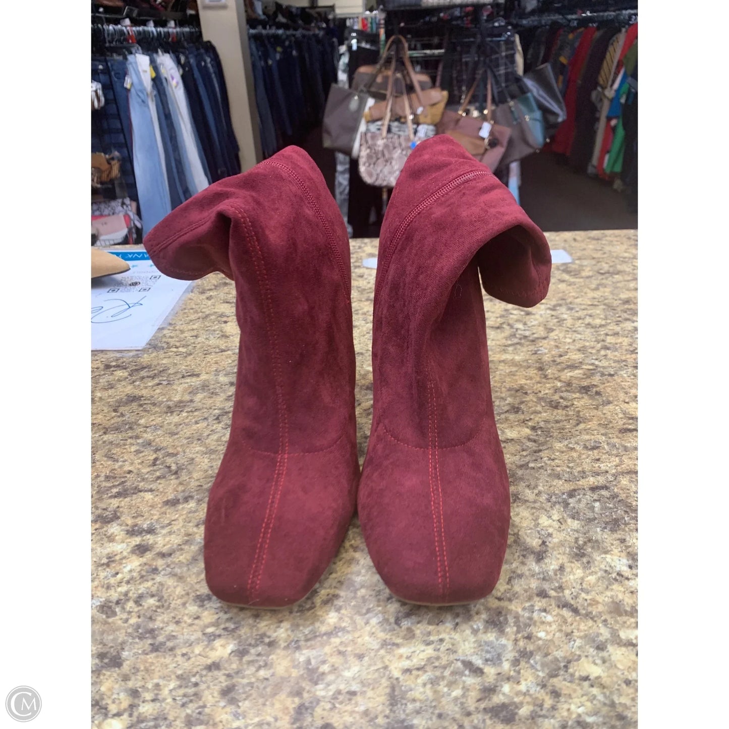 Boots Ankle Heels By Cmf In Red, Size: 9