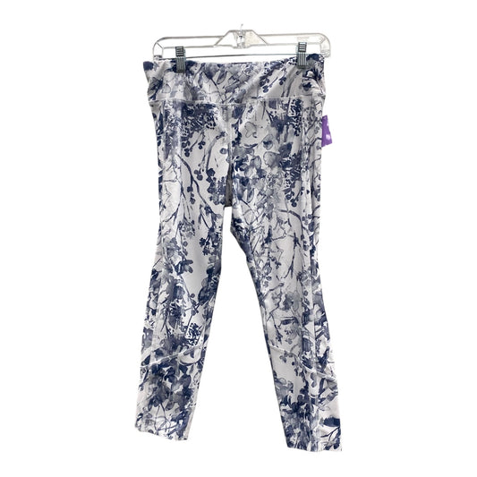 Athletic Leggings Capris By Jockey In Blue & White, Size:M