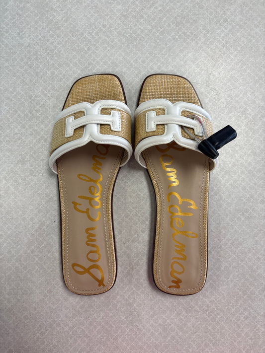 Sandals Flats By Sam Edelman In Tan, Size:9