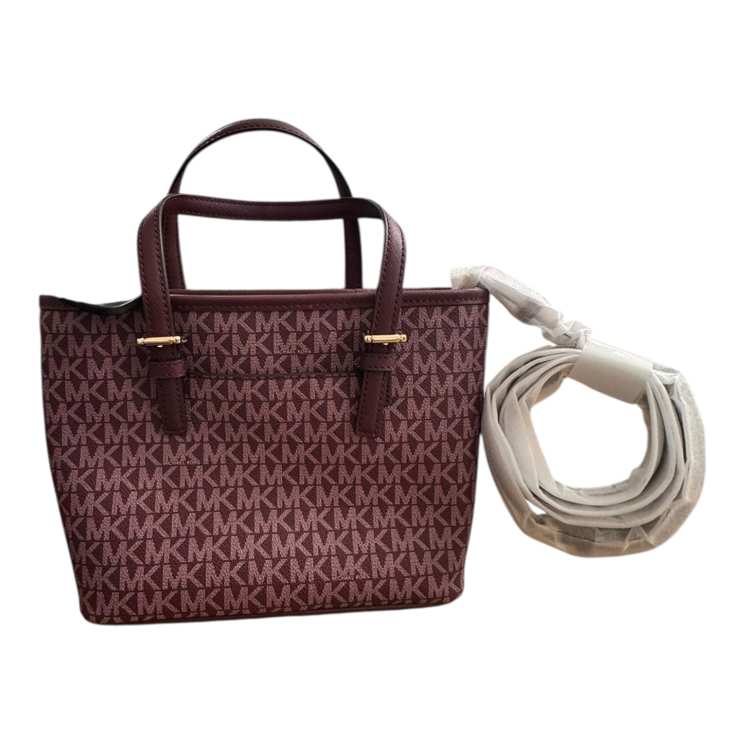Handbag Designer By Michael Kors In Maroon, Size:Small