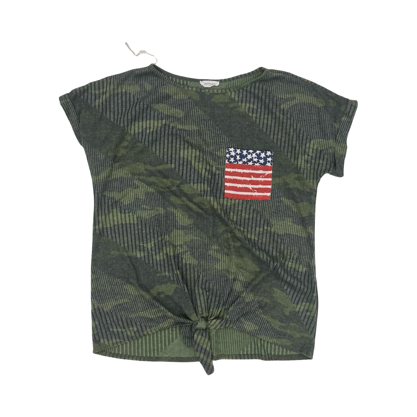 Top Ss By First Love In Camouflage Print, Size:1X