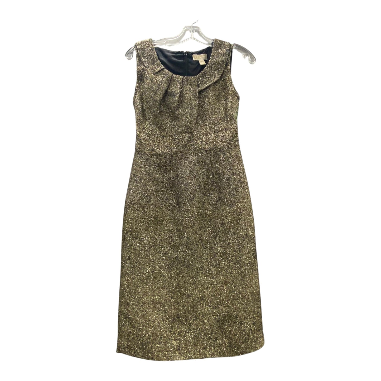 Dress Party Midi By Michael By Michael Kors In Gold, Size:0