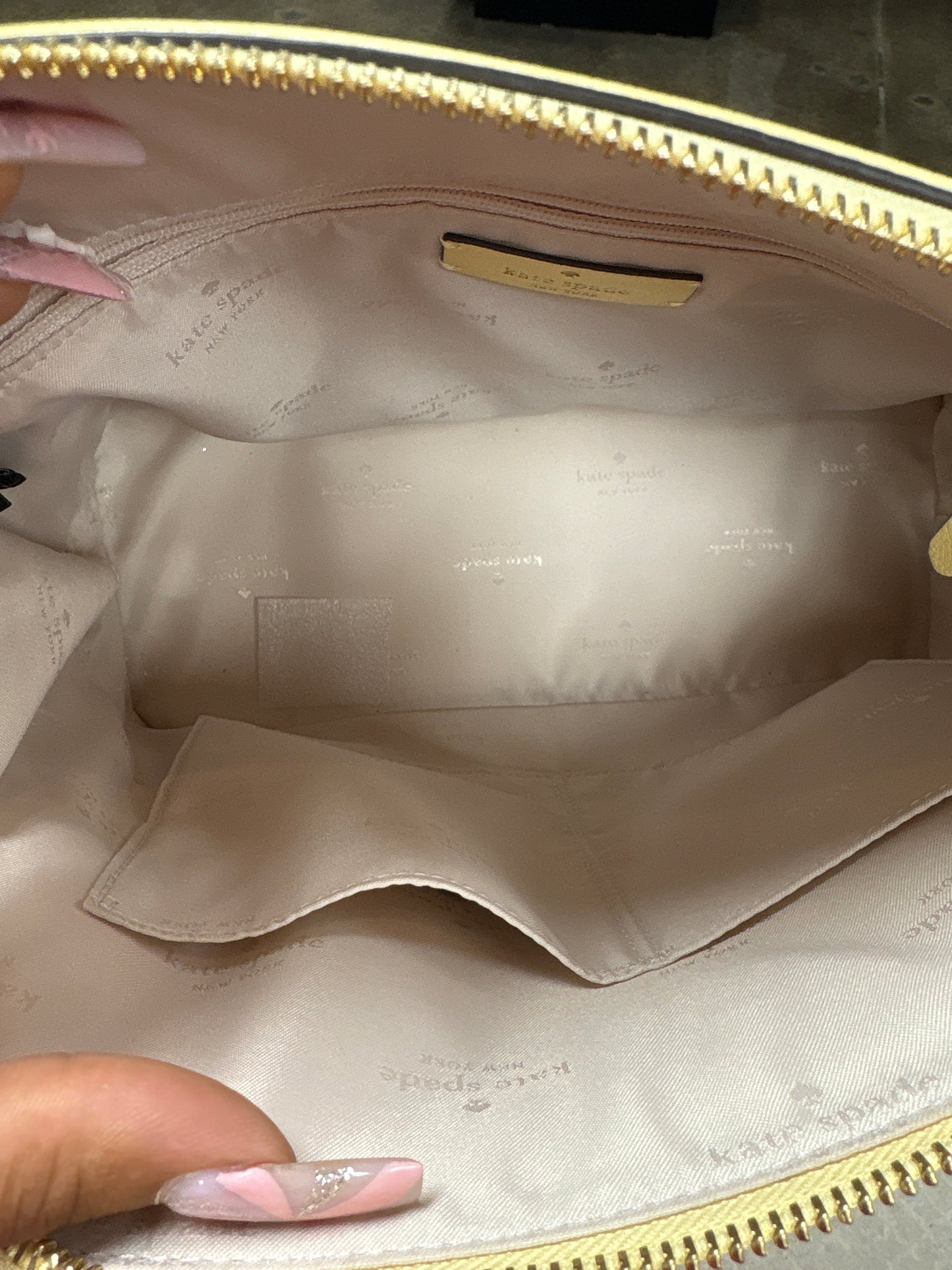 Handbag Designer By Kate Spade In Yellow, Size:Medium