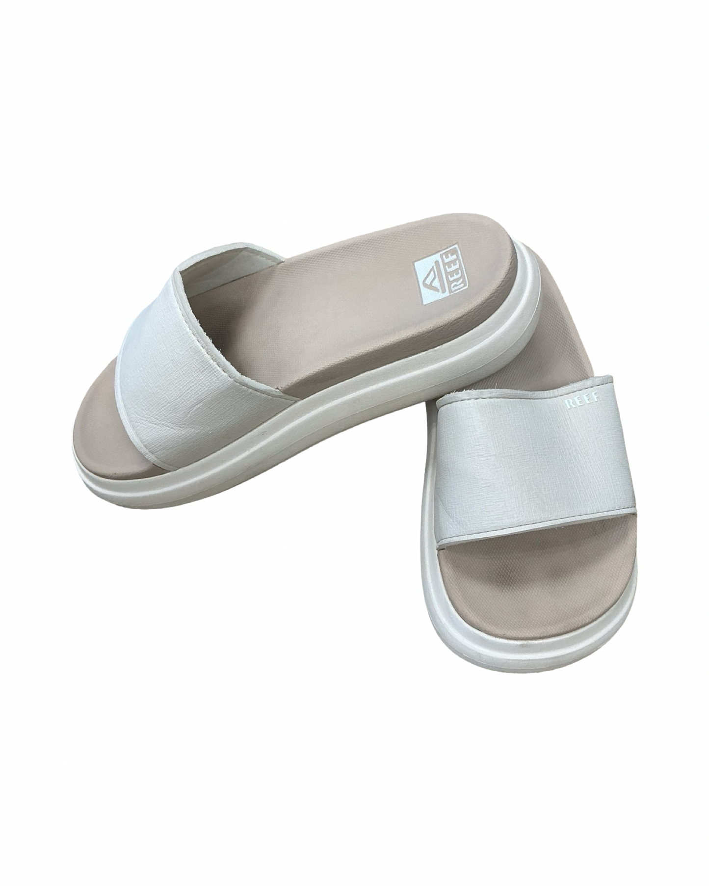 Sandals Heels Platform By Reef In Cream, Size:8
