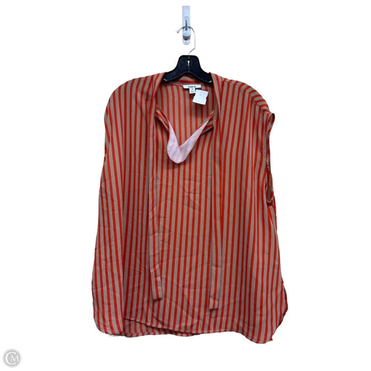 Top Sleeveless By Bar Iii In Orange & Tan, Size: 1x
