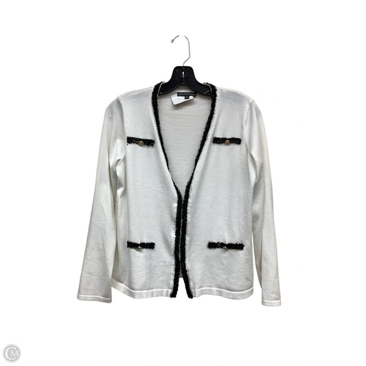 Cardigan By Adrianna Papell In Black & White, Size: M