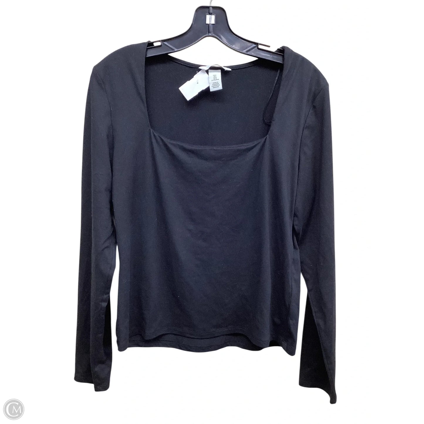 Top Long Sleeve By H&m In Black, Size: L