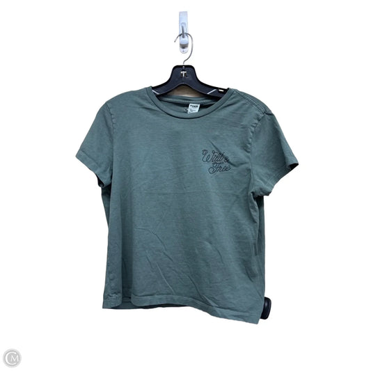 Top Short Sleeve By Pink In Green, Size: M