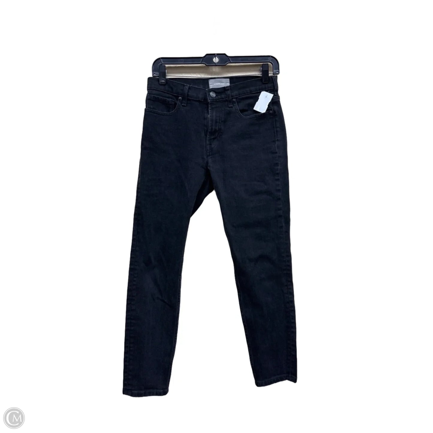 Jeans Straight By Everlane In Black Denim, Size: 4