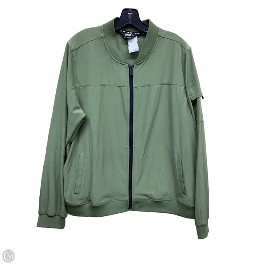 Athletic Jacket By Dkny In Green, Size: Xl