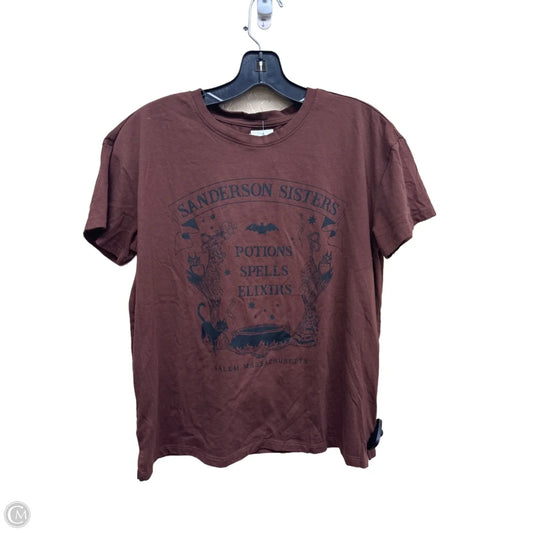 Top Short Sleeve By Disney Store In Brown, Size: S