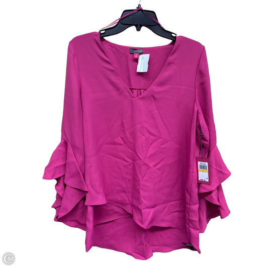 Top Long Sleeve By Vince Camuto In Pink, Size: M