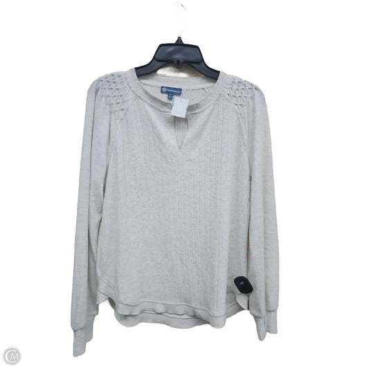Top Long Sleeve By Democracy In Cream, Size: M