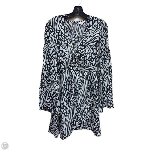 Dress Casual Midi By Top Shop In Black & Cream, Size: 6
