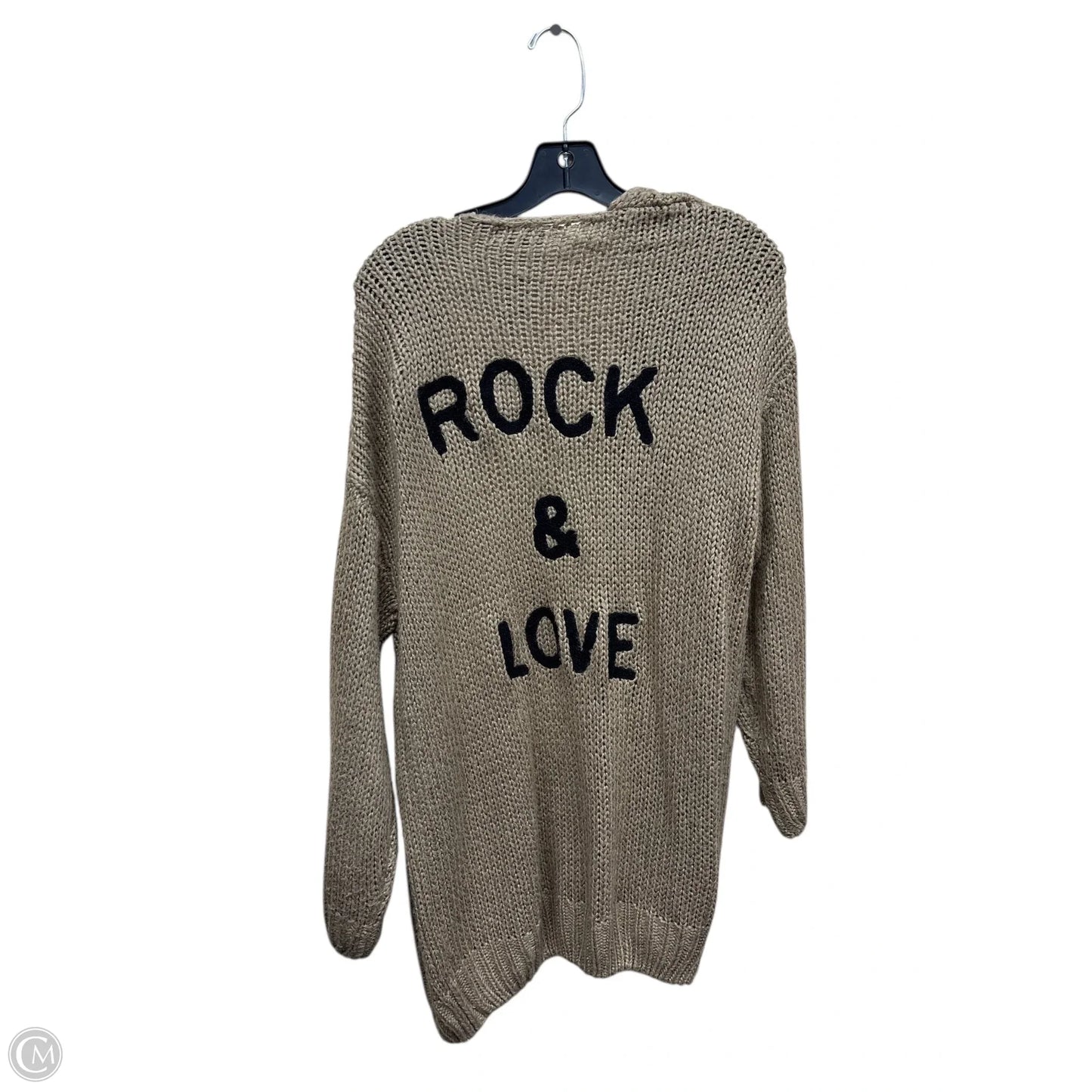 Sweater Cardigan By Clothes Mentor In Black & Brown, Size: M