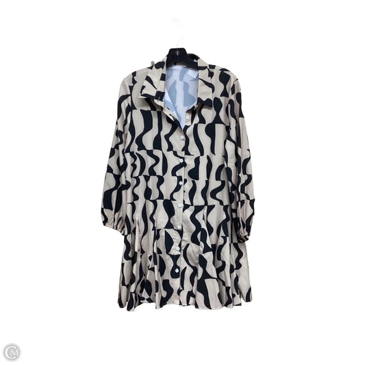 Dress Casual Short By Clothes Mentor In Black & Cream, Size: L