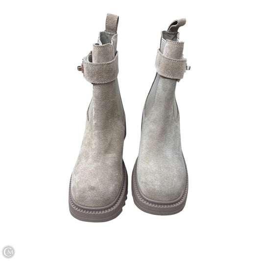 Boots Ankle Heels By Steve Madden In Tan, Size: 6.5