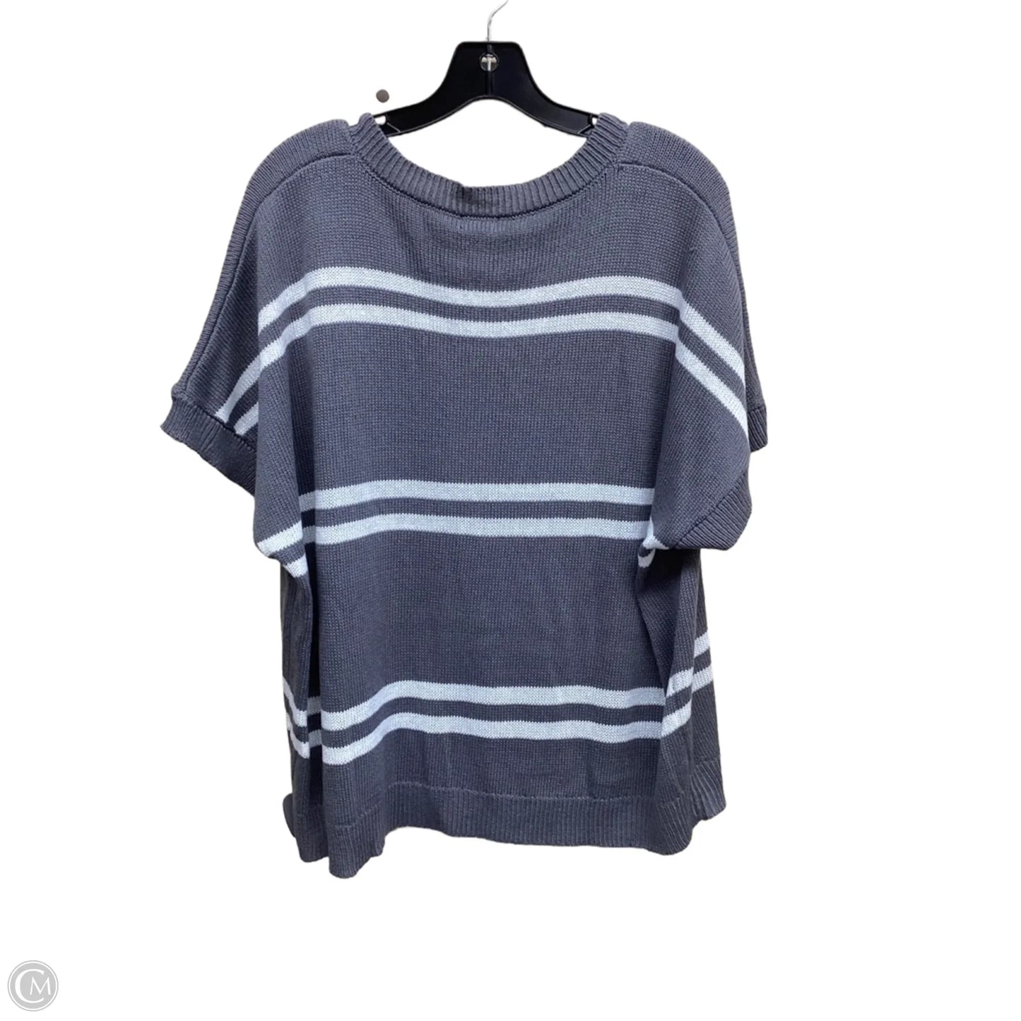 Sweater By Clothes Mentor In Grey & White, Size: Xl