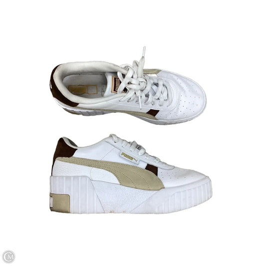 Shoes Sneakers By Puma In Tan & White, Size: 9.5