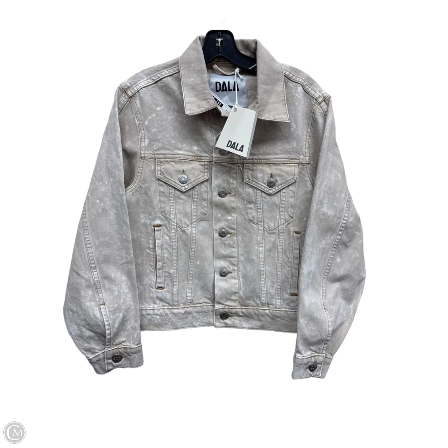Jacket Denim By Clothes Mentor In Tan Denim, Size: S