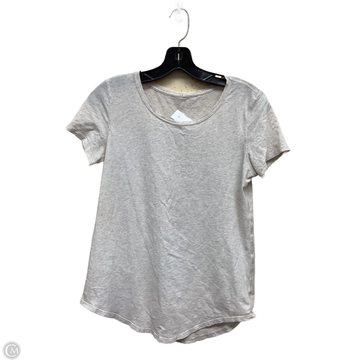 Athletic Top Short Sleeve By Lululemon In Cream, Size: S