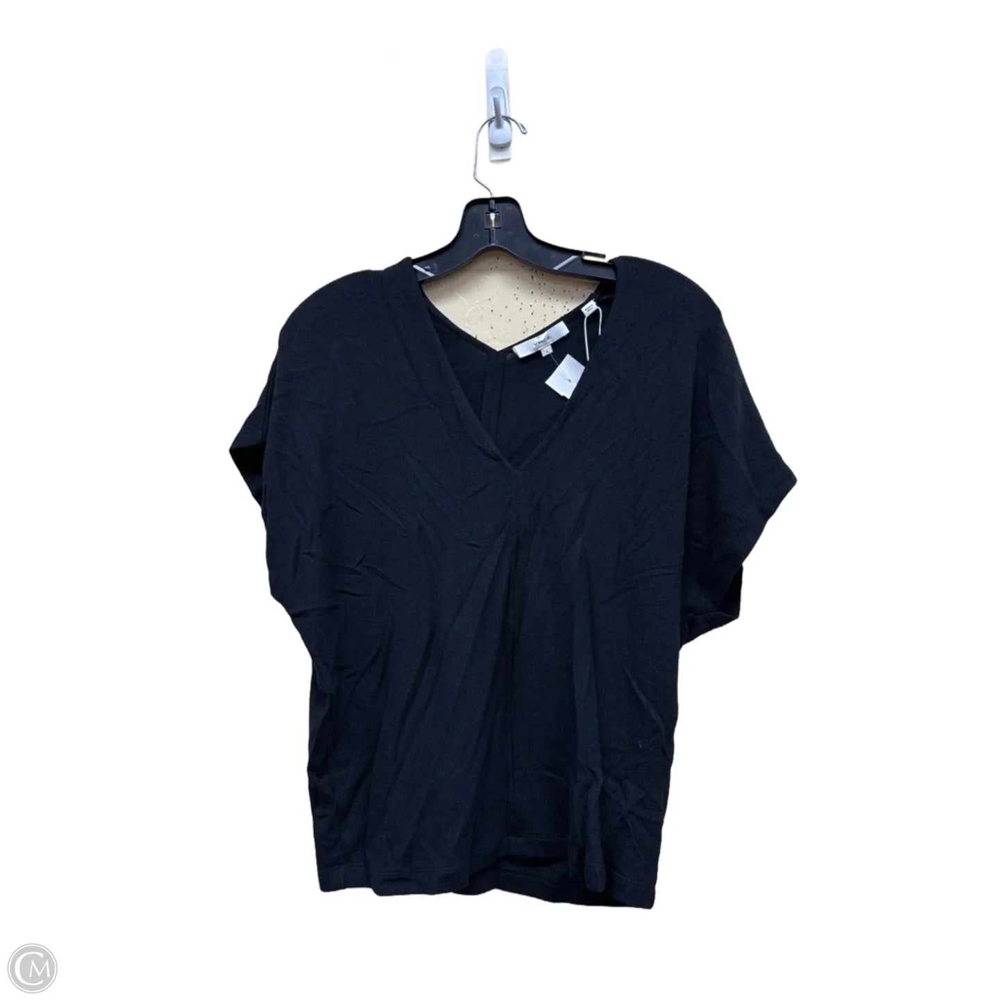 Top Short Sleeve By Vince In Black, Size: S