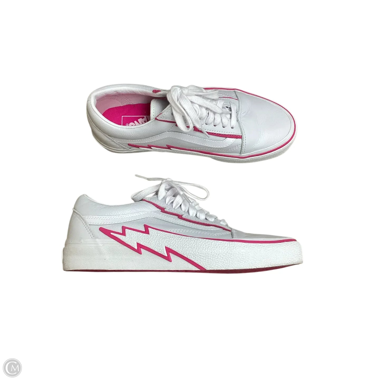 Shoes Sneakers By Vans In Grey & Pink, Size: 8.5