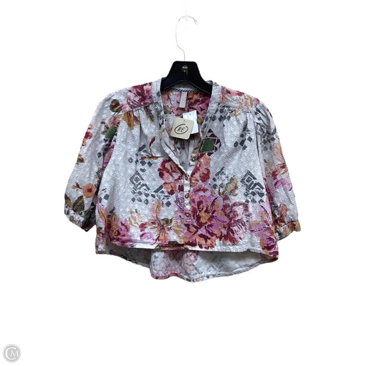 Top Short Sleeve By Pilcro In Floral Print, Size: S