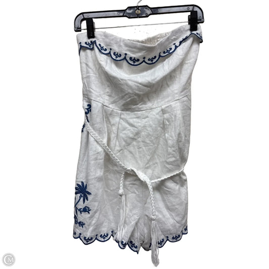 Romper By Clothes Mentor In Blue & White, Size: S