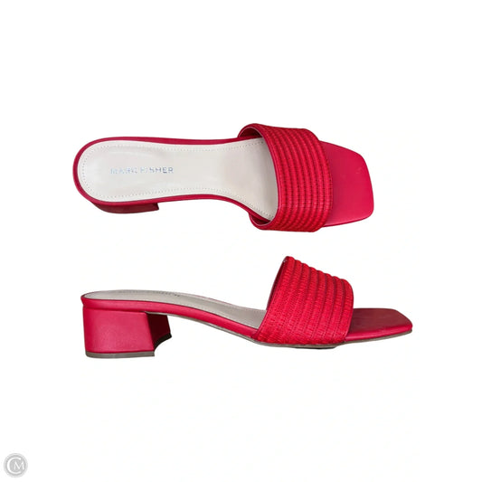 Sandals Heels Block By Marc Fisher In Red, Size: 10