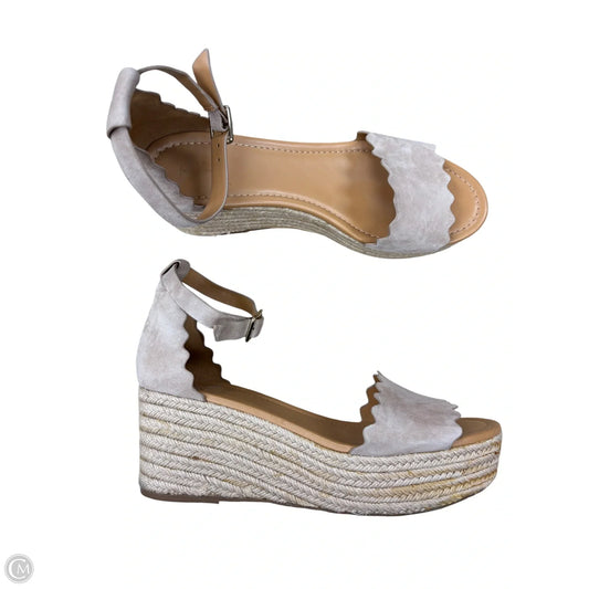 Sandals Heels Wedge By J. Crew In Tan, Size: 10