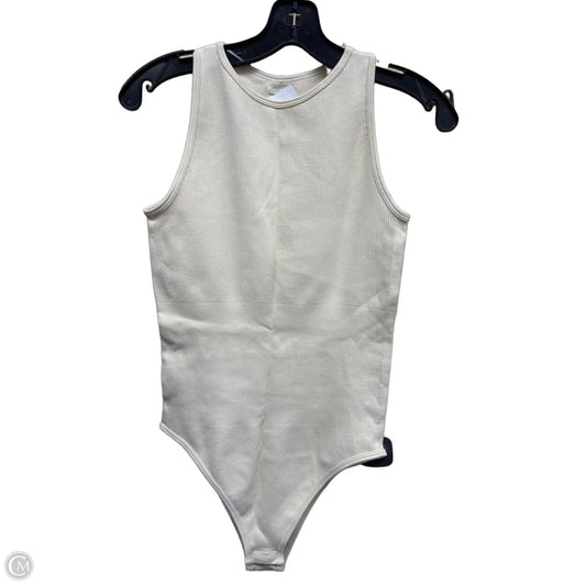 Bodysuit By Clothes Mentor In Cream, Size: L