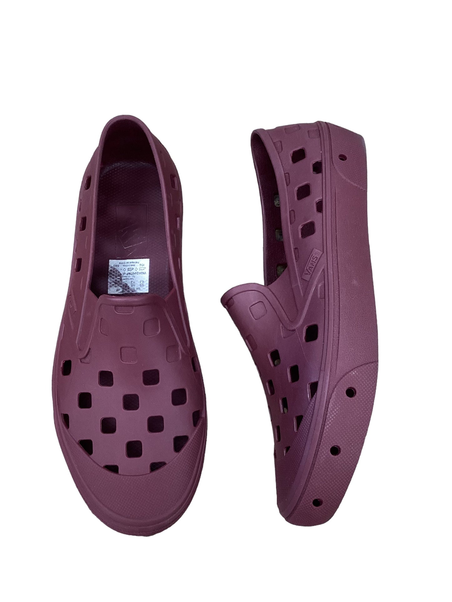 Purple Shoes Flats Vans, Size 8