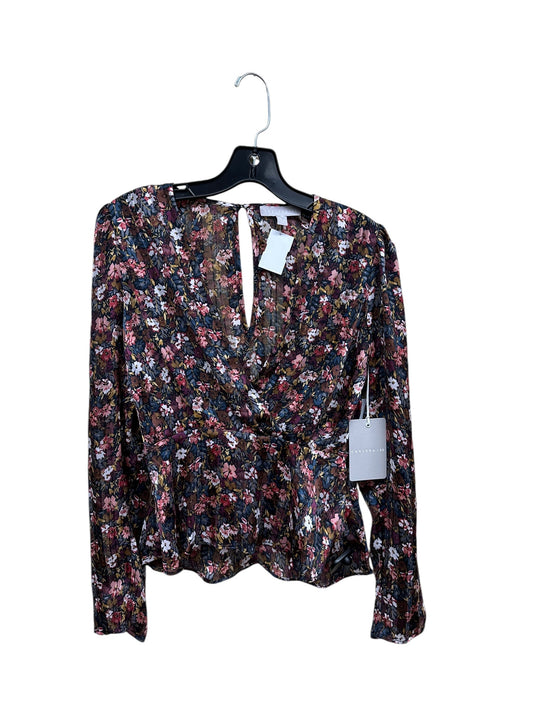 Top Long Sleeve By Chelsea 28 In Floral Print, Size: Xs