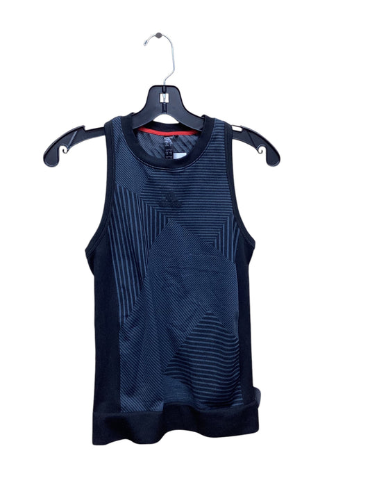 Athletic Tank Top By Adidas In Black & Grey, Size: S