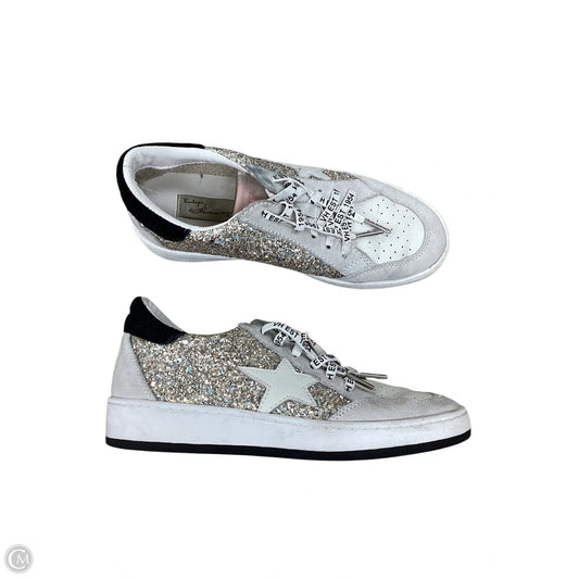 Shoes Sneakers By Vintage Havana In Silver & White, Size: 8