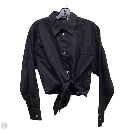 Top Long Sleeve By Michael By Michael Kors In Black, Size: L