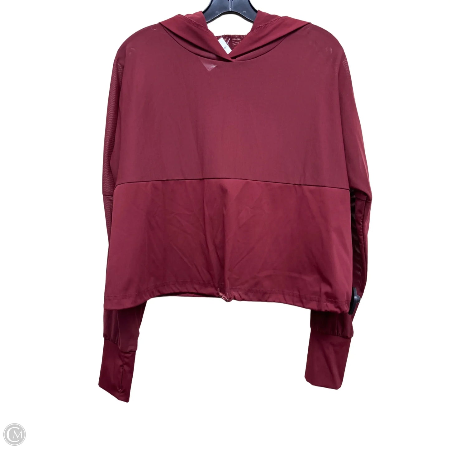 Athletic Top Long Sleeve Hoodie By Clothes Mentor In Red, Size: L
