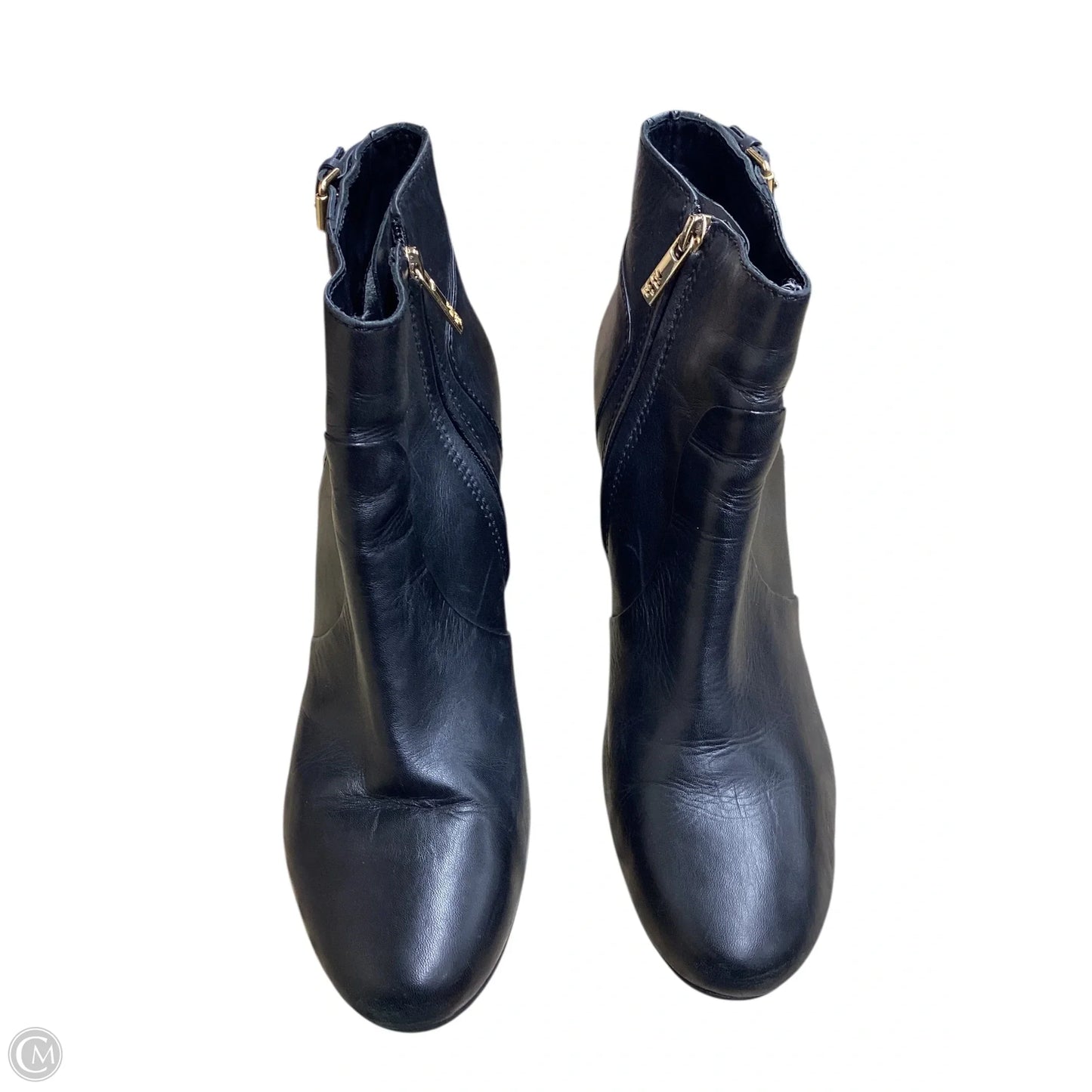 Boots Designer By Tory Burch In Black & Gold, Size: 11