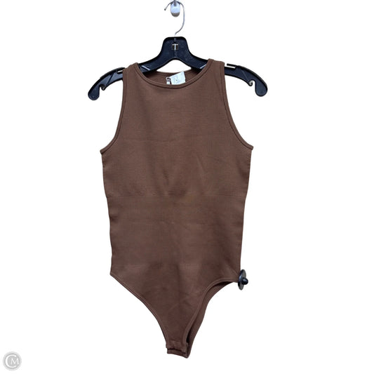 Bodysuit By Clothes Mentor In Brown, Size: L