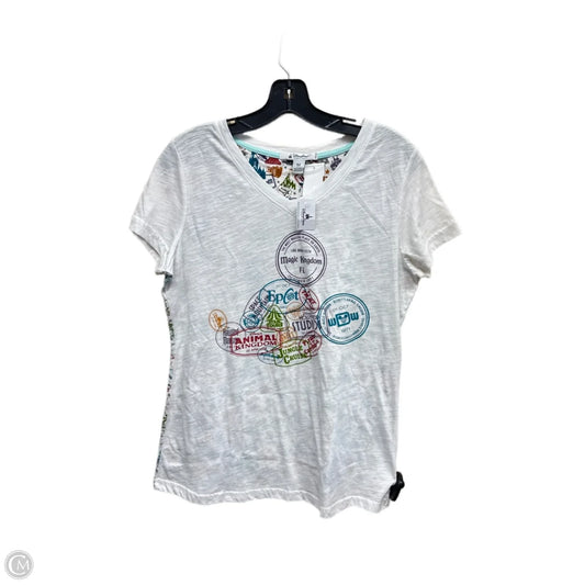 Top Short Sleeve By Disney Store In White, Size: M