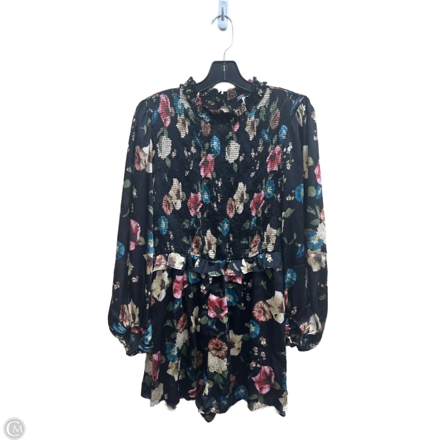 Dress Casual Midi By Zara In Floral Print, Size: M