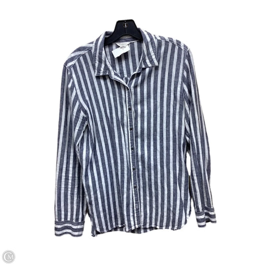 Top Long Sleeve By Caslon In Striped Pattern, Size: M