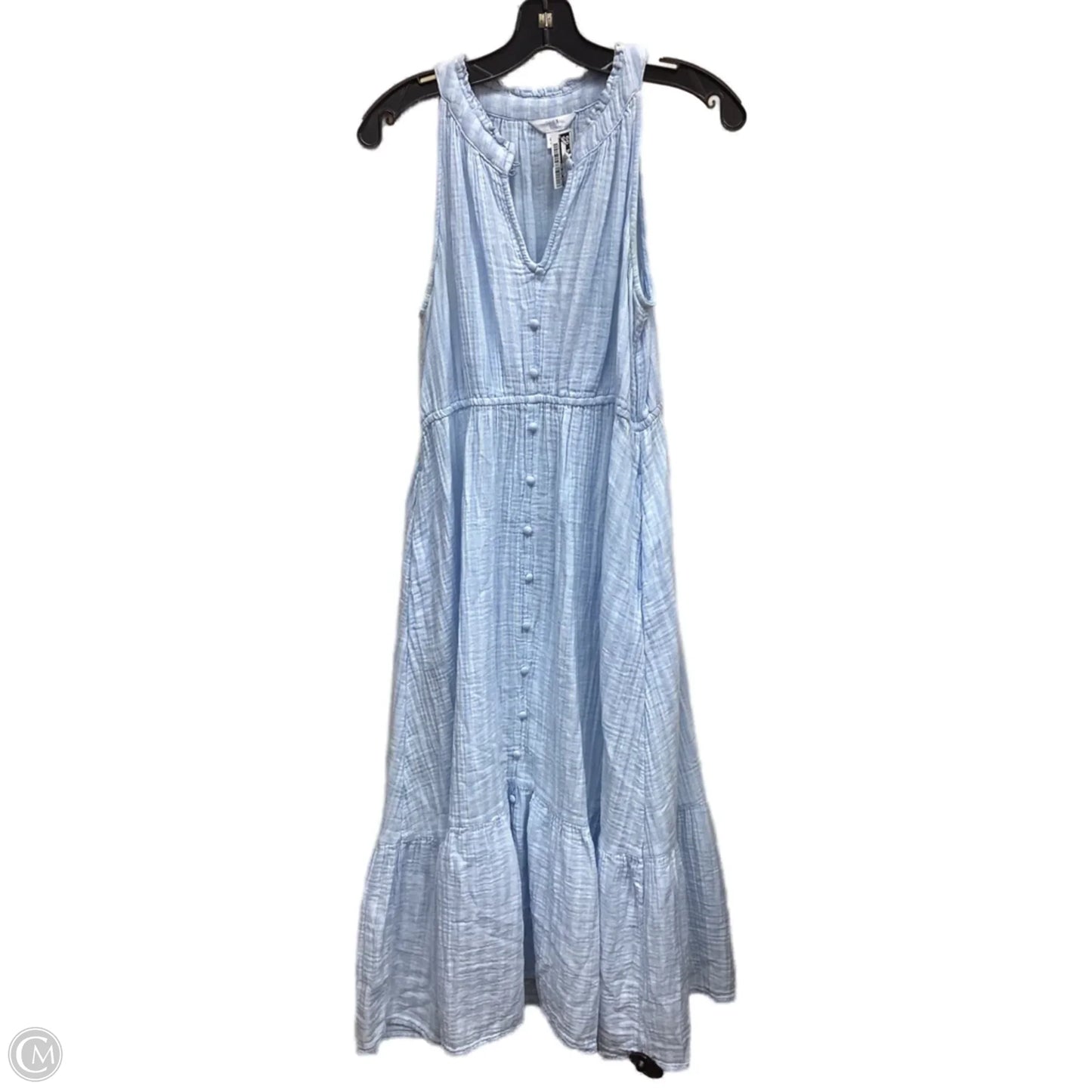 Dress Casual Maxi By Time And Tru In Blue & White, Size: S