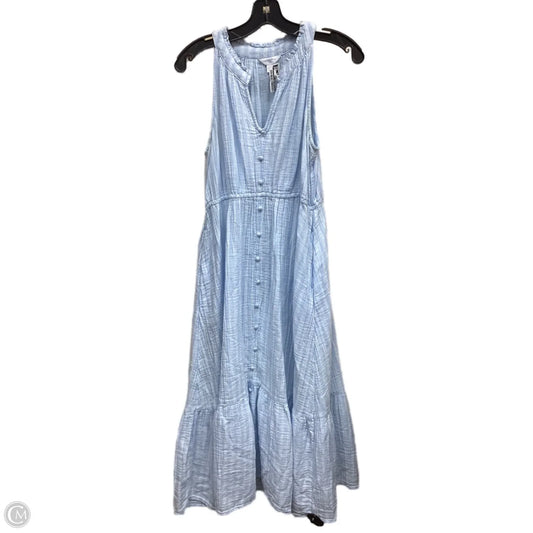Dress Casual Maxi By Time And Tru In Blue & White, Size: S