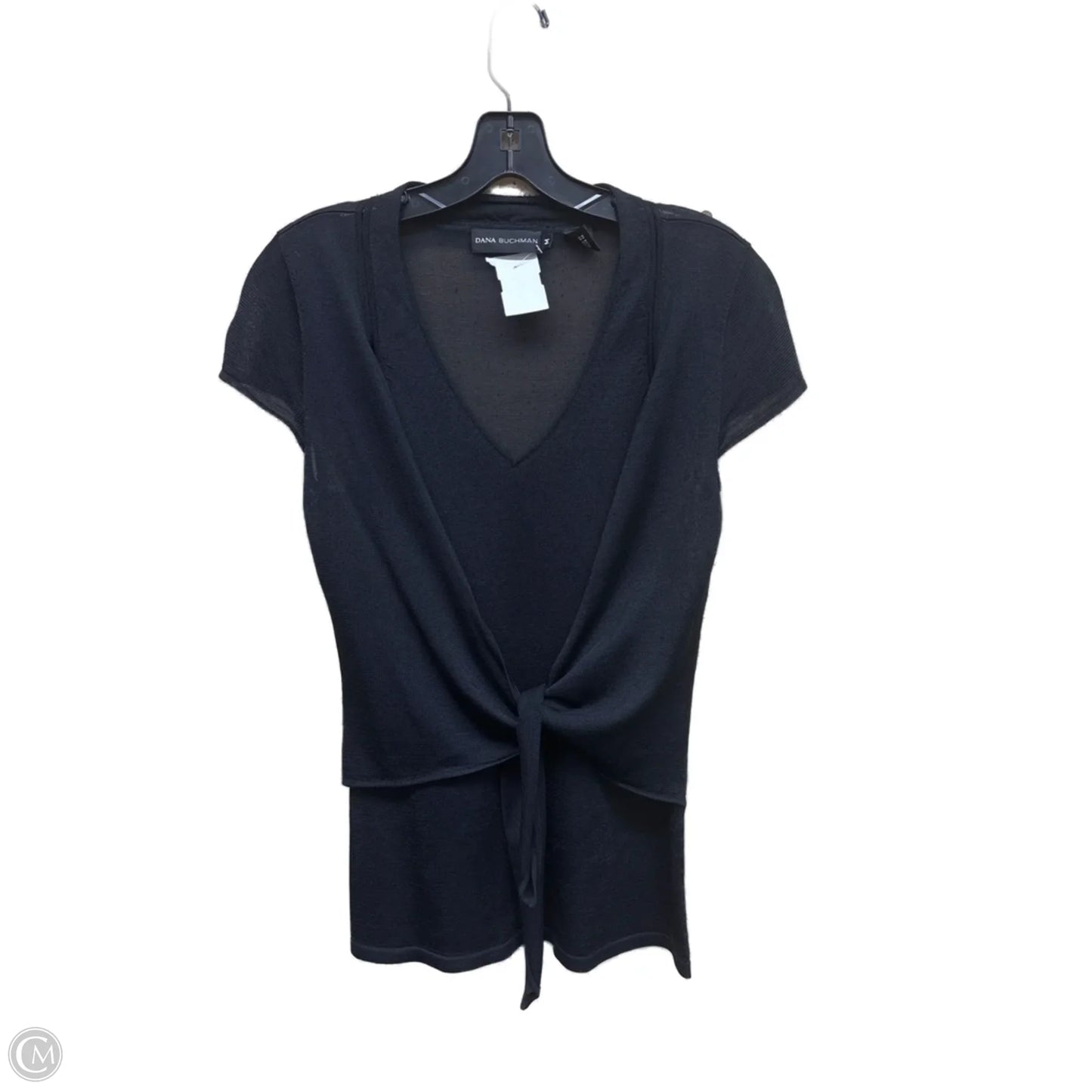 Top Short Sleeve By Dana Buchman In Black, Size: M