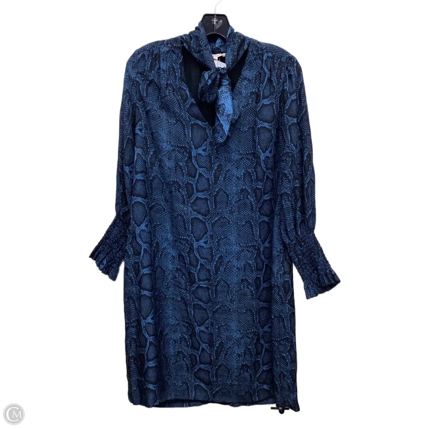 Dress Casual Midi By Rebecca Taylor In Black & Blue, Size: 4